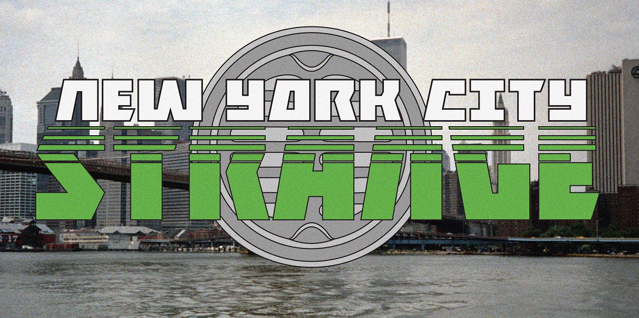 showing design of logo for new york city strange game